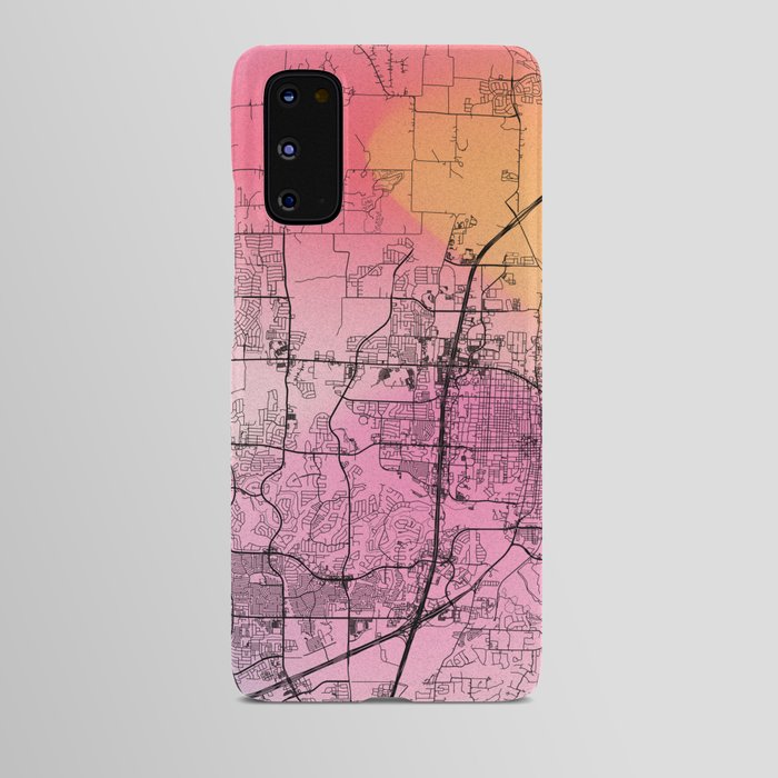 USA, McKinney City Map Poster Android Case