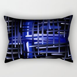 Blue Cosmos Abstract Rectangular Pillow