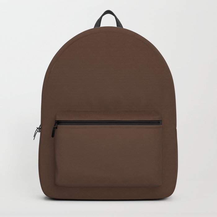 Dark Brown Solid Color Pairs Pantone Sorrel Horse 19-1227 TCX Shades of Brown Hues Backpack