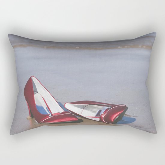 Red High-Heeled Shoes Rectangular Pillow