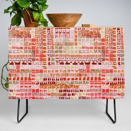 red orange ink marks hand-drawn collection Credenza