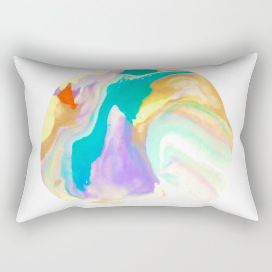 Deep Sea Colorful Surprises Marbling Rectangular Pillow