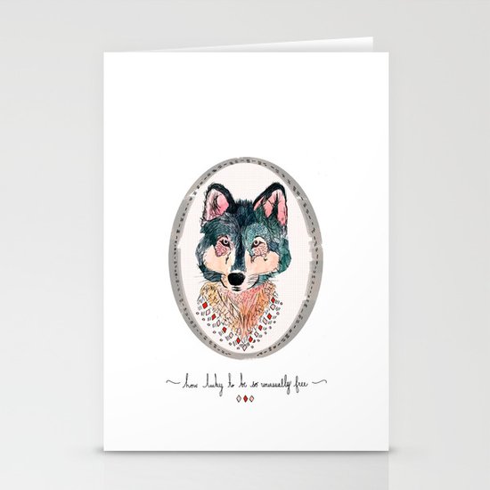 how lucky to be so unusually free Stationery Cards