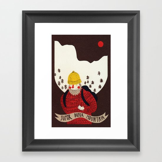 Super duper mountain Framed Art Print