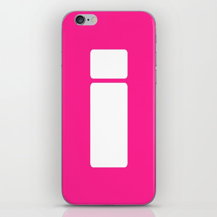 i (White & Dark Pink Letter) iPhone Skin