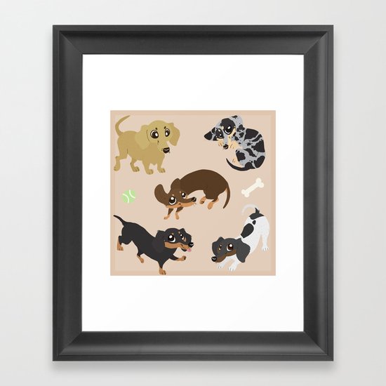 Dachshunds Framed Art Print