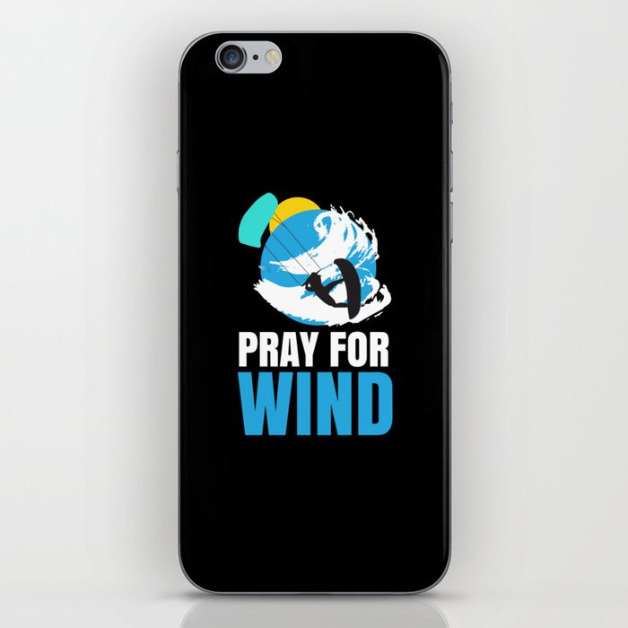 Kitesurfing Pray For Wind Kitesurfer iPhone Skin