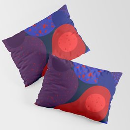 Terrazzo red blue purple night Pillow Sham