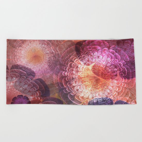Fractal Corsage Beach Towel