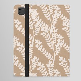 Monochrome pattern with meadow herbs iPad Folio Case