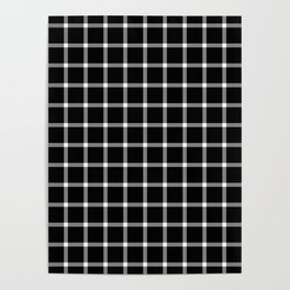 Classic Gingham Black and White - 05 Poster