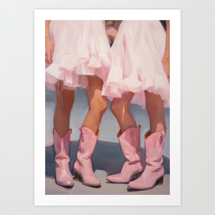 Cowgirl Couture | Twirling in Tulle & Boots Art Print