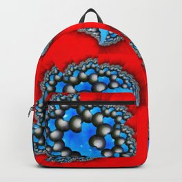 Fractal Quadrant Red I Backpack | Painting, Birdlike, Digitallypainted, Digital, Symmetry, Fractal, Pattern, Red, Blue 