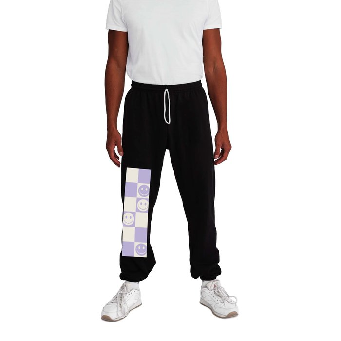 Lilac Smiley Gingham Sweatpants