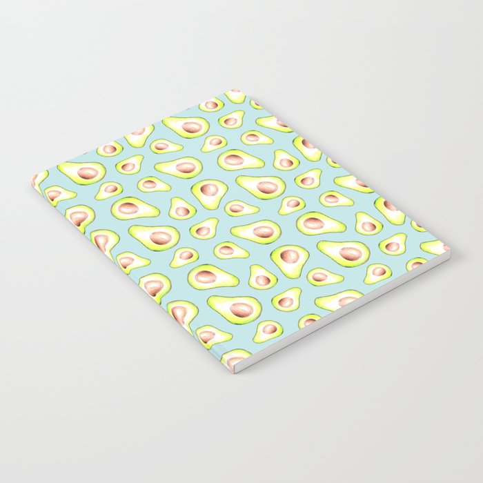 Avocado Pattern - Neo Mint Notebook