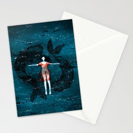 Pisces. Deep ocean. Stationery Card