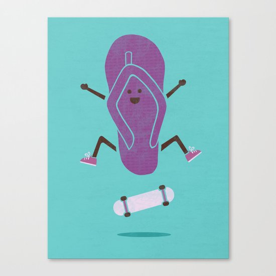 KickFlip Flop Canvas Print
