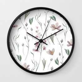 Summer and Flowers Wall Clock