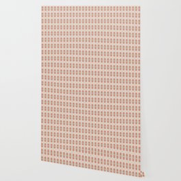 80s Mid Century Rectangles Terracotta Wallpaper