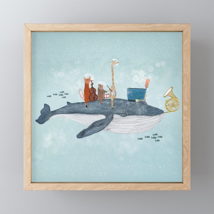 whale song Framed Mini Art Print