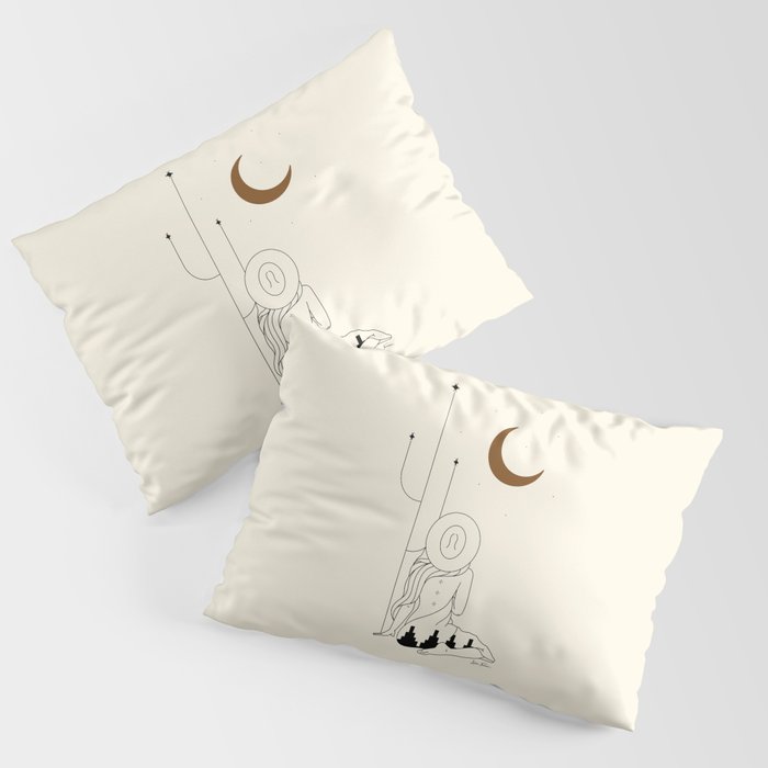 Talking to the Moon - Rustic Pillow Sham