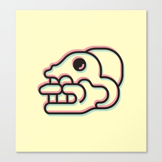 Monkey Skull - Aztec Glyph Canvas Print