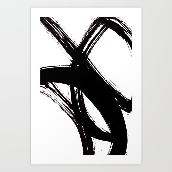 black and white abstract wall art