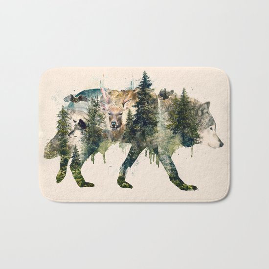Wolf is the Pride of Nature Bath Mat
