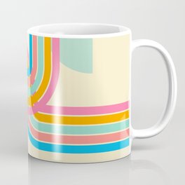 Winding Path  Rainbow Arc Geometric Coffee Mug