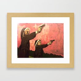 Nuns with Guns Framed Art Print