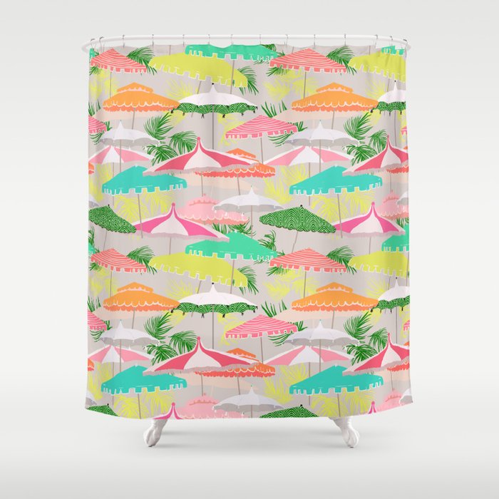 Palm Springs - poolside Shower Curtain