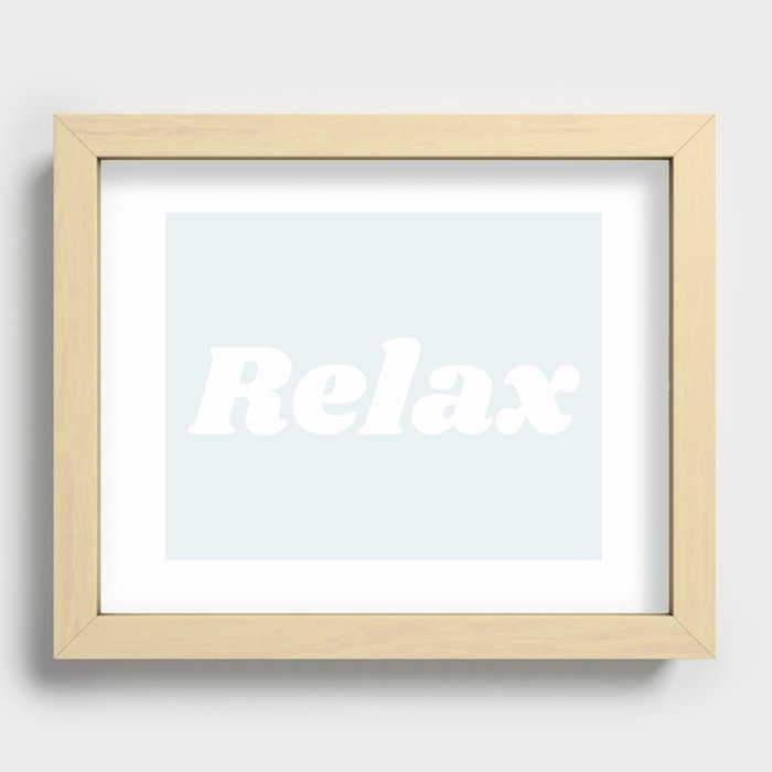 Relax Recessed Framed Print