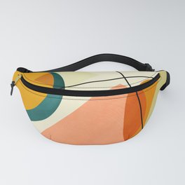 mid century geometric shapes painted abstract III Fanny Pack