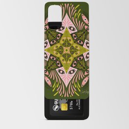 Optical Mandala – Sage & Pink Android Card Case