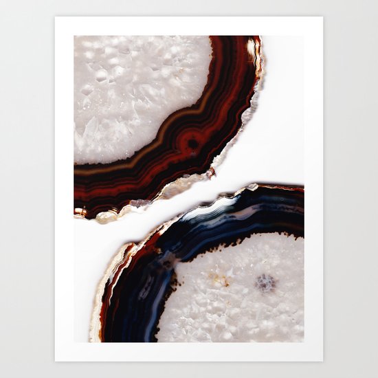Red meets Blue - Agate Translucent #1 #decor #art #society6 Art Print