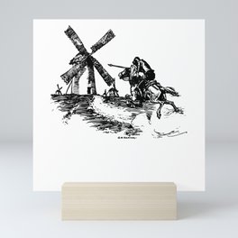 Don Quixote Windmill Mini Art Print
