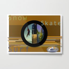 Skate Snow Surfer Metal Print