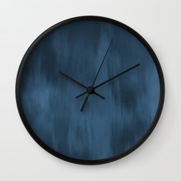 Blue Abstract Fusion Watercolor Blend Pairs To 2020 Color of the Year Chinese Porcelain PPG1160-6 Wall Clock | Fun, Lines, Graphic, Stripes, Abstract, Shapes, Chaos, Graphicdesign, Blue, Contemporary 