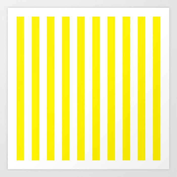 Vertical Yellow Stripes Art Print