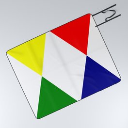 Primary colored triangles Picnic Blanket