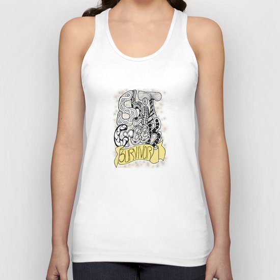 Zentangle Shit Creek Survivor Unisex Tank Top