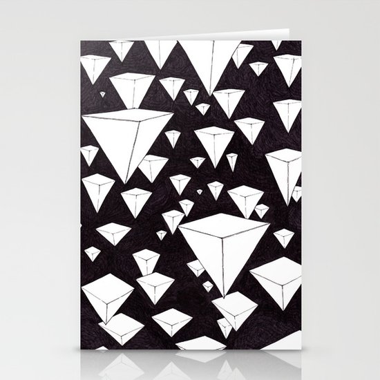 snowing pyramids II Stationery Cards