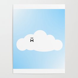 Cute Cloud Cartoon Poster