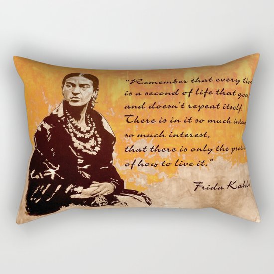 FRIDA KAHLO - the mistress of ARTs - quote Rectangular Pillow