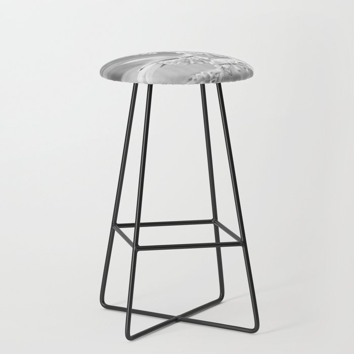 Heliconia High Key Black And White  Bar Stool