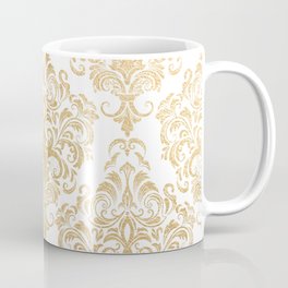 Gold foil swirls damask 15 Mug