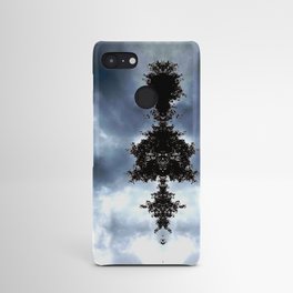 Mirrored Treetops in Sky with Clouds and Sunlight Android Case
