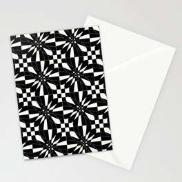 Black And White Abstract Checkered Pattern #decor #society6 #buyart Stationery Card