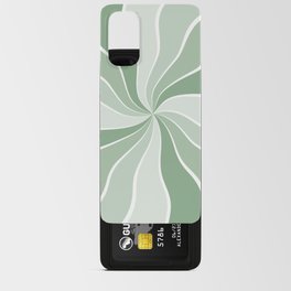 Wavy Rays (sage green/white) Android Card Case