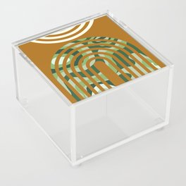 Abstract Mid-Century Arches with Swirl Blobs Acrylic Box